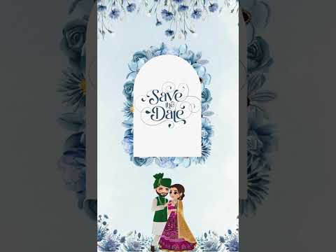 Floral Elegant Theme Save The Date Video Invitation | Romantic Digital Announcement