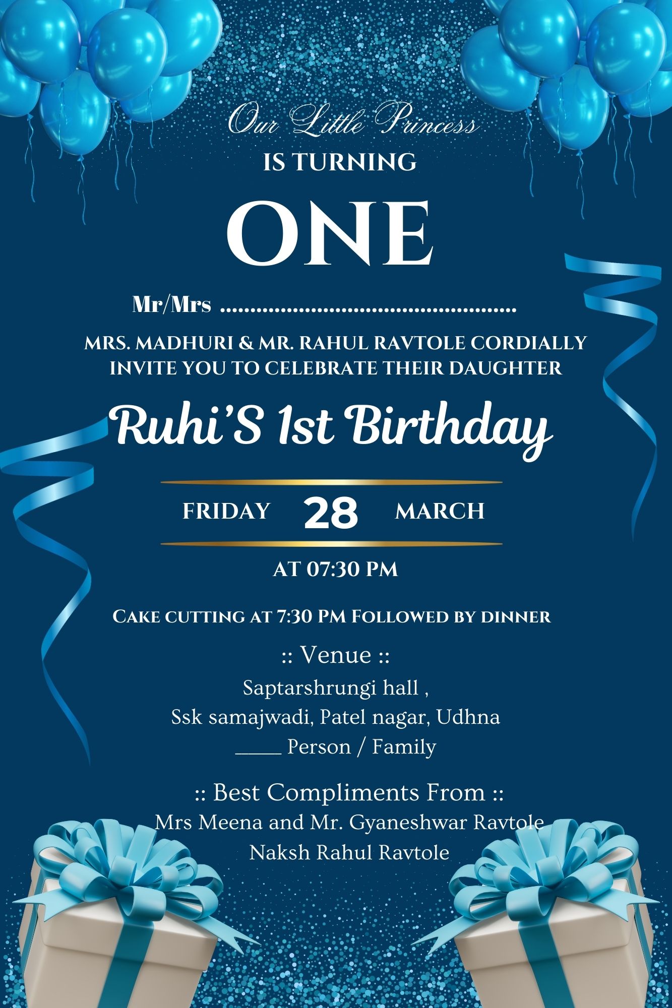 Title: Custom Birthday Invitation Card – Just ₹349