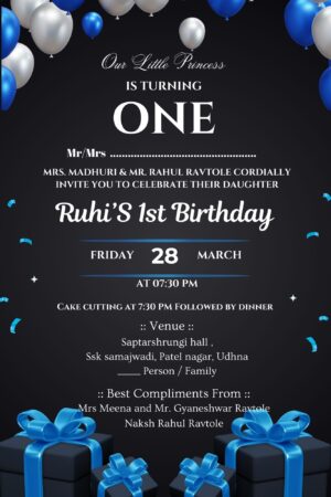 Title: Custom Birthday Invitation Card – Just ₹349