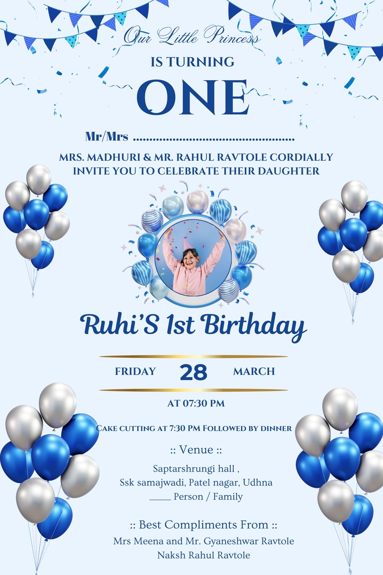 Custom Birthday Invitation Card – Just ₹349