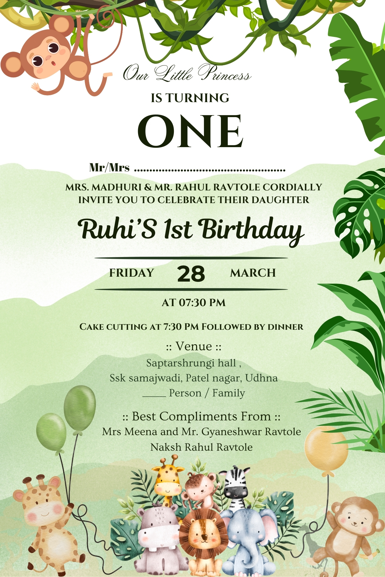 Custom Birthday Invitation Card – Just ₹349