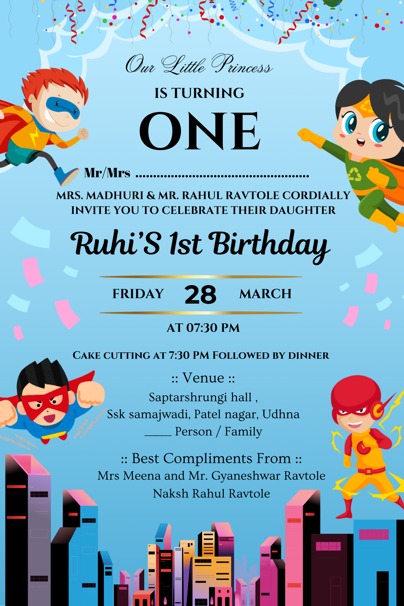 Custom Birthday Invitation Card – Just ₹349