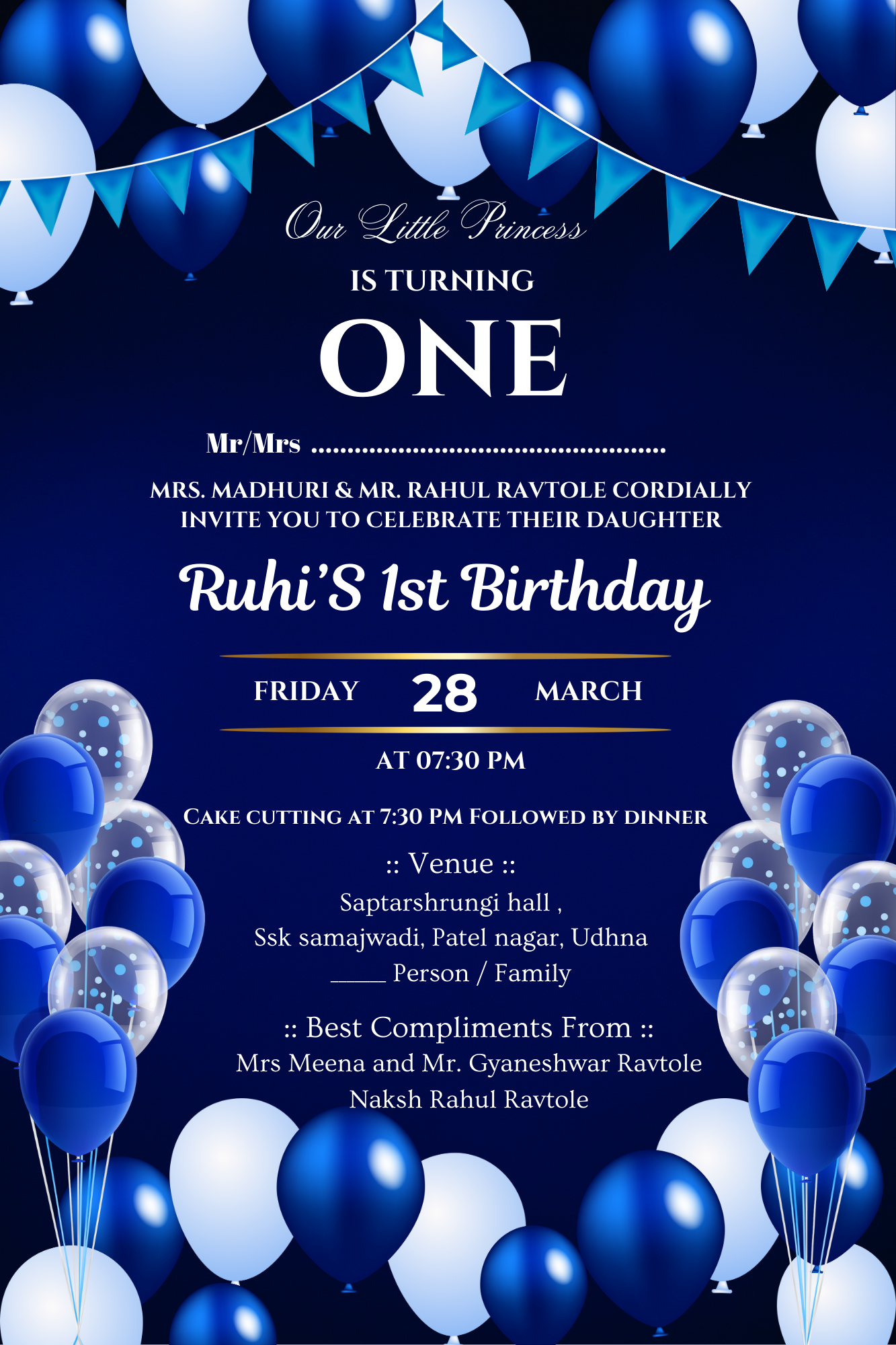 Custom Birthday Invitation Card – Just ₹349
