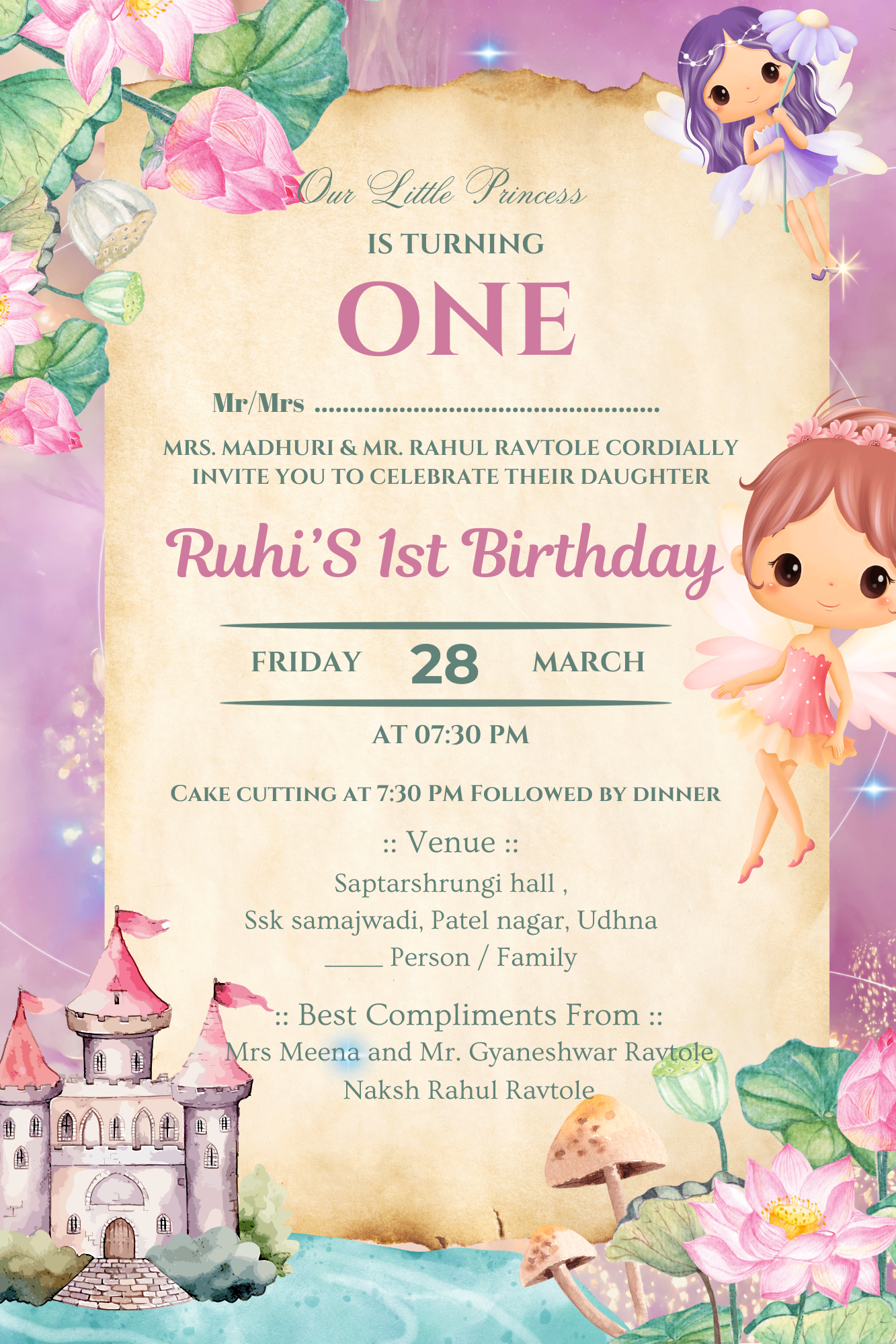 Custom Birthday Invitation Card – Just ₹349