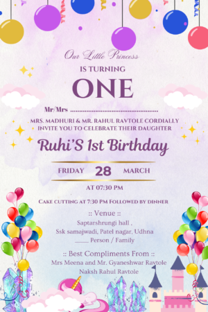 Custom Birthday Invitation Card – Just ₹349