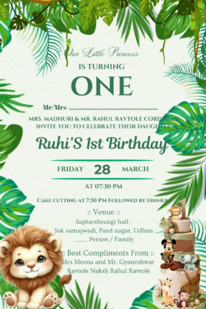Custom Birthday Invitation Card – Just ₹349